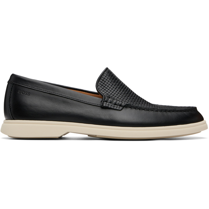 Photo: BOSS Black Embossed-Logo Loafers