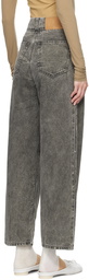 MM6 Maison Margiela Gray Crinkled Jeans