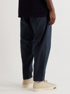 Nicholas Daley - Straight-Leg Pleated Cotton-Twill Trousers - Blue