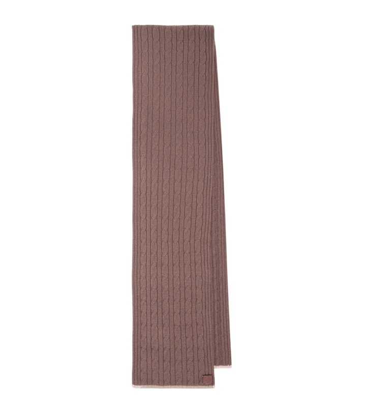Photo: Eleventy Cable-knit cashmere scarf