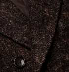 Incotex - Double-Breasted Herringbone Wool-Blend Overcoat - Brown