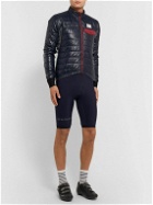 Café du Cycliste - Albertine Fleece and Quilted Shell Cycling Jacket - Blue