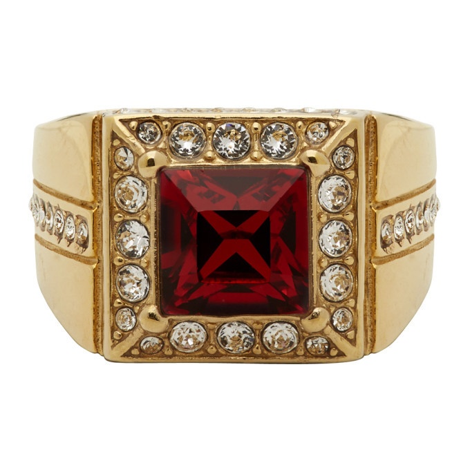 Photo: Dolce and Gabbana Gold and Red Square Ring