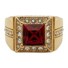 Dolce and Gabbana Gold and Red Square Ring