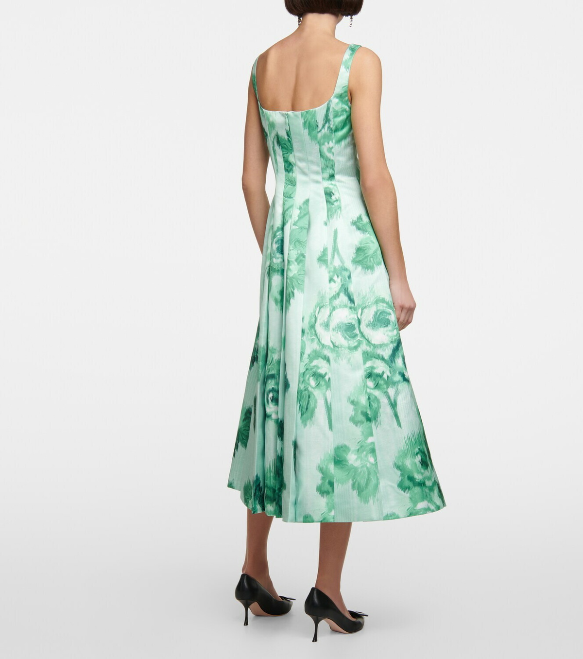 ■Emilia Wickstead アデル フローラル プリーツ ミディ ドレス Emilia Wickstead Adele floral midi dress Emilia Wickstead
