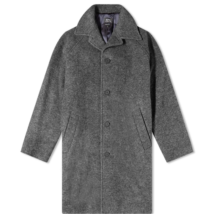 Photo: A.P.C. Men's Gaston Wool Overcoat in Heathered Grey