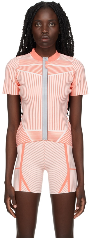 Photo: PH5 Pink & White Eco Cleo Compression Cycling Top
