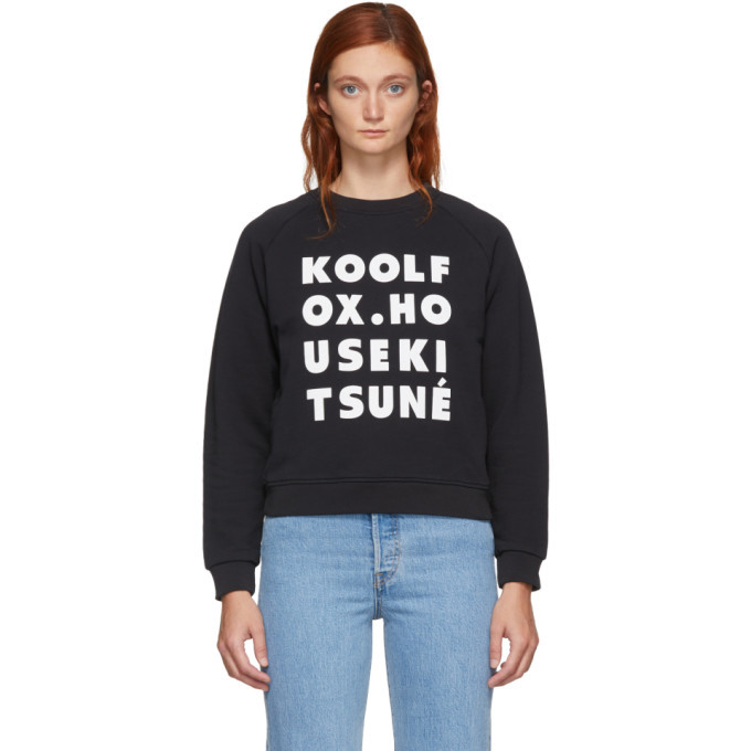 Maison Kitsune Black Kool Fox Sweatshirt Maison Kitsune