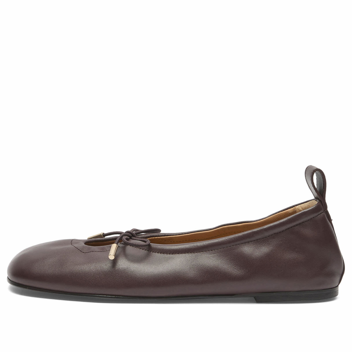 ALOHAS Women's Rosalind Leather Ballet Pumps in Brown
