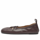 ALOHAS Women's Rosalind Leather Ballet Pumps in Brown