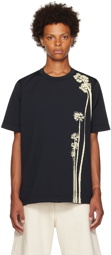 Jil Sander Black Jacquard T-Shirt