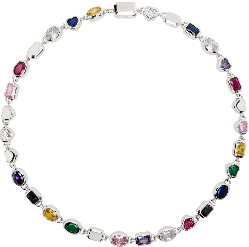 Numbering Silver #5824 Multi Color Stone Necklace