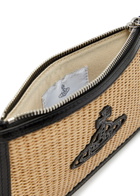 Vivienne Westwood Logo-appliquéd Raffia Clutch - Natural - One Size