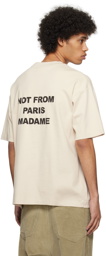 Drôle De Monsieur Beige 'Le T-Shirt Slogan' T-Shirt