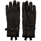 The Viridi-anne Black Leather Zipper Gloves