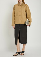 Khaite Wyatt Suede and Cotton Jacket Beige