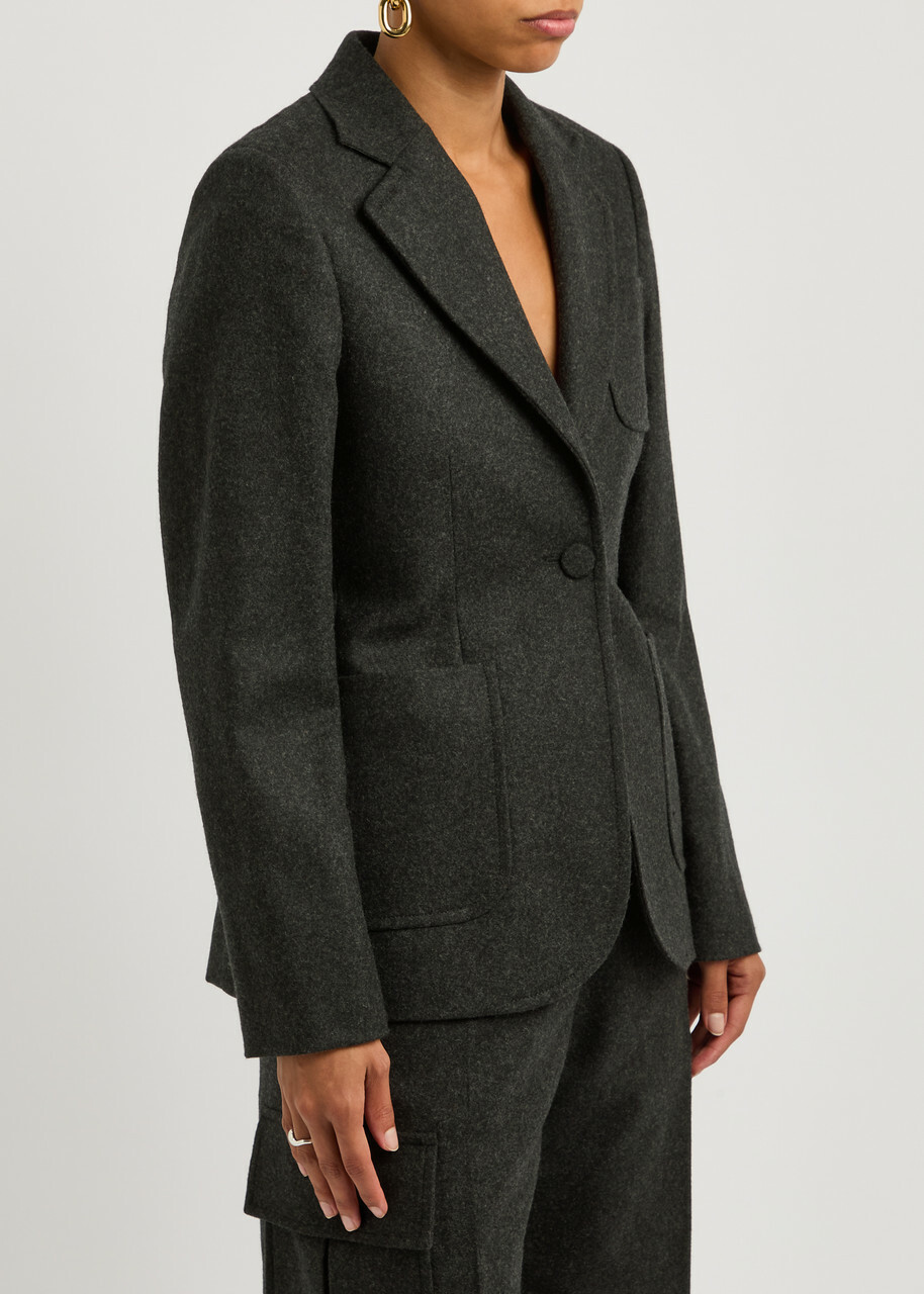 【関税込み】Wales Bonner グレー Iris テーラードジャケット Wales Bonner Iris Wool-blend Blazer Grey Wales Bonner