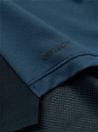 ON - Performance-T Logo-Print DryTec™ and Mesh T-Shirt - Blue