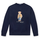 POLO RALPH LAUREN - Printed Fleece-Back Cotton-Blend Jersey Sweatshirt - Blue