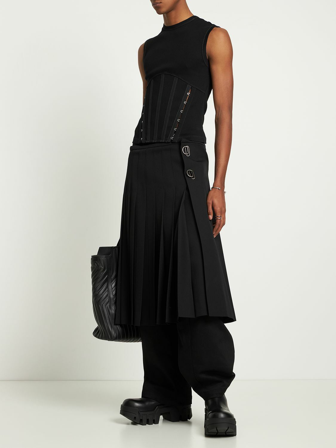 DION LEE Split Hem Organic Cotton Corset