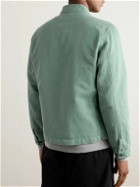 C.P. Company - Logo-Appliquéd Cotton and Linen-Blend Overshirt - Green