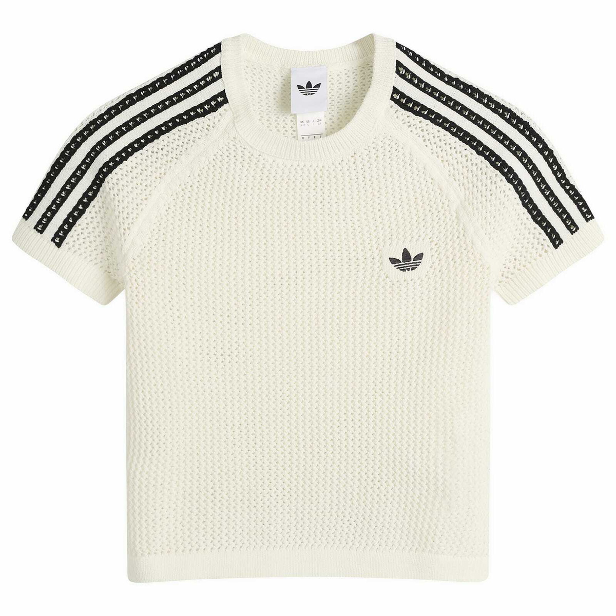 Adidas Women's Crochet T-Shirt in Off White