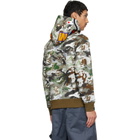 BAPE Khaki Hybrid Camo Shark Pullover Hoodie