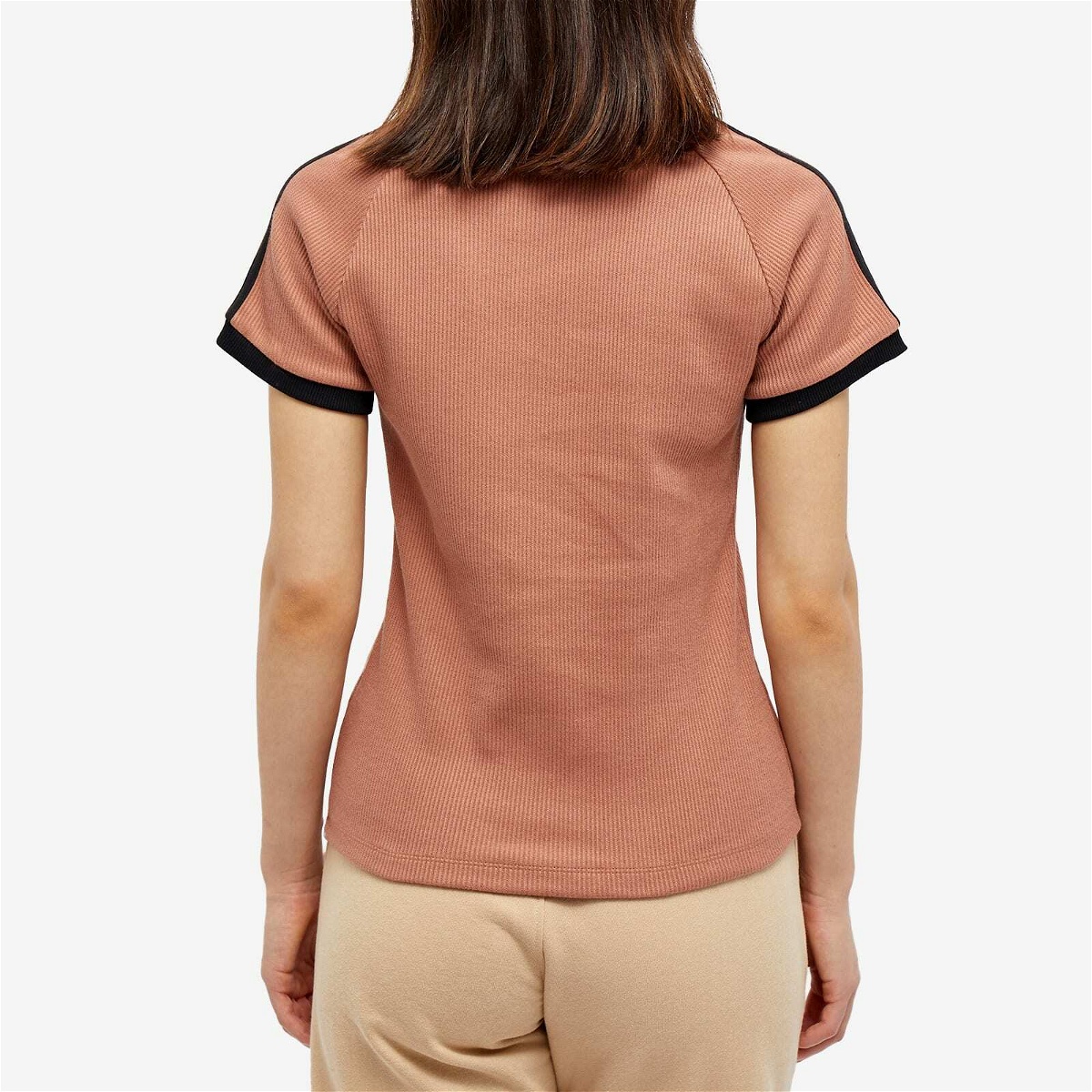 Adidas Women\'s 3-Stripe Slim T-Shirt in Clay Strata adidas