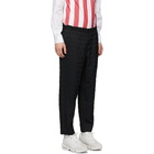 Comme des Garcons Homme Plus Black Jacquard Polka Dot Trousers