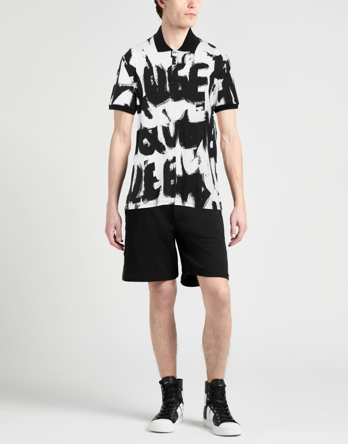 Mcqueen Mens Polo shirt in Black