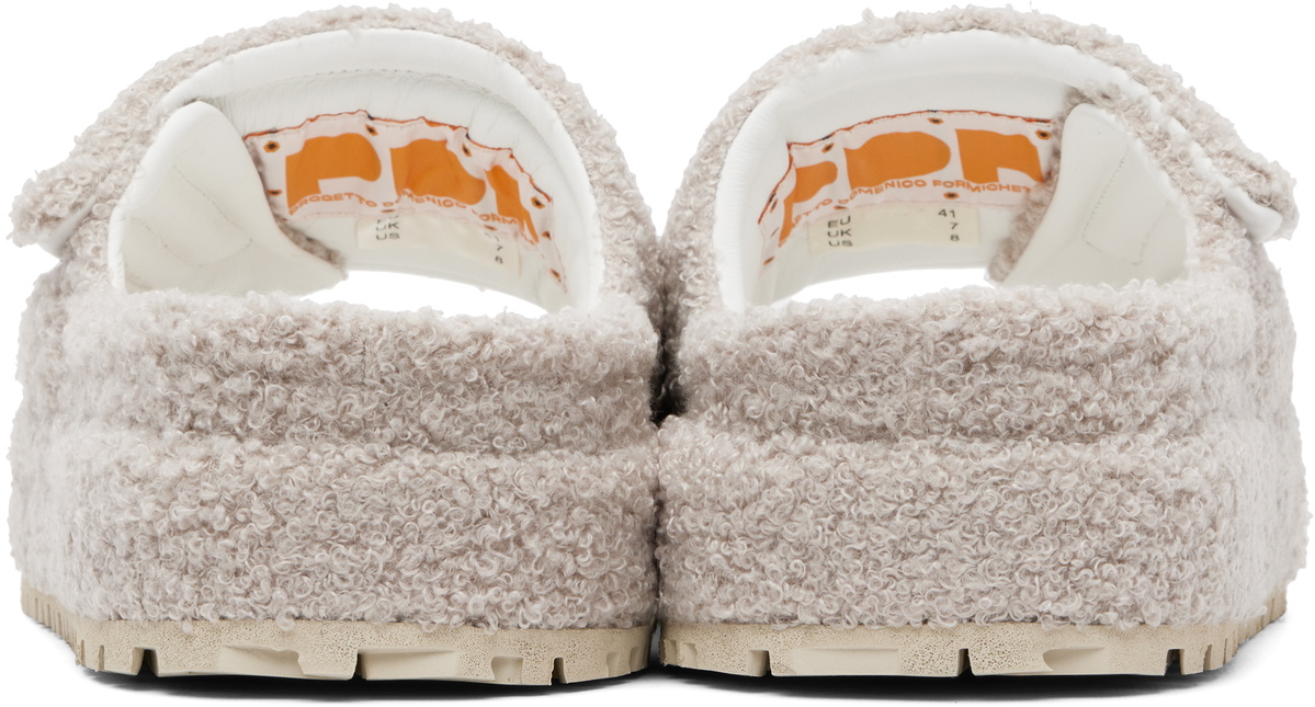 PDF Beige Sherpa Fleece Sandals