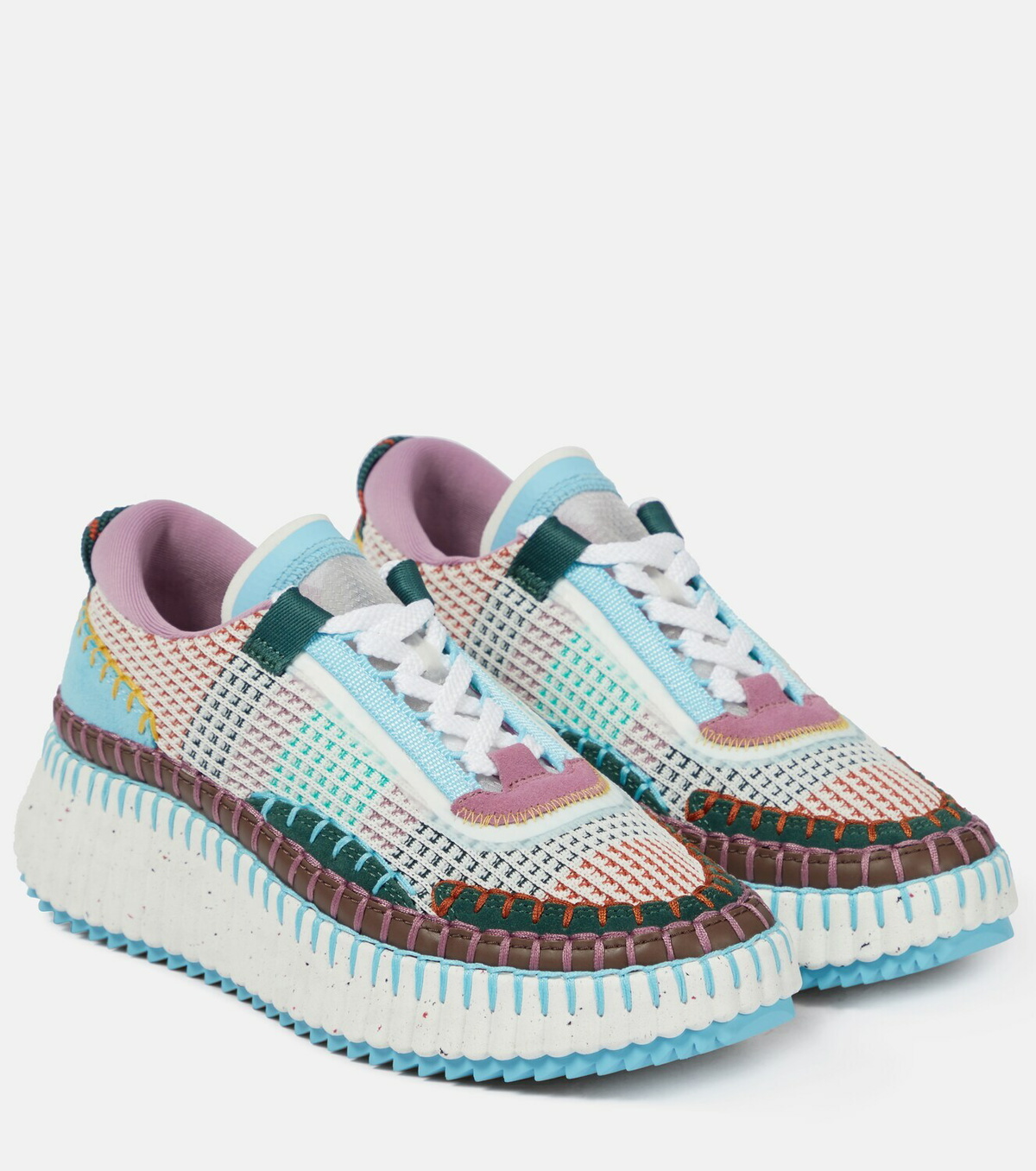 Chloe - Nama embroidered low-top sneakers