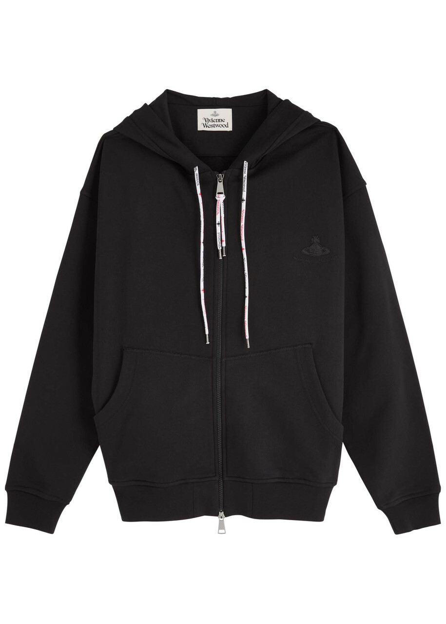 Vivienne Westwood Rugged Hooded Cotton Sweatshirt Black