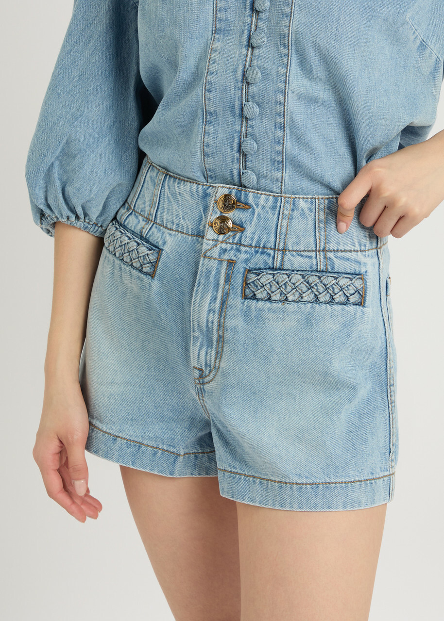 Zimmermann Lucky Denim Mini Dress Zimmermann