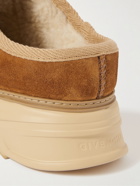 Givenchy - Winter Mallow Faux Shearling-Lined Suede Mules - Brown