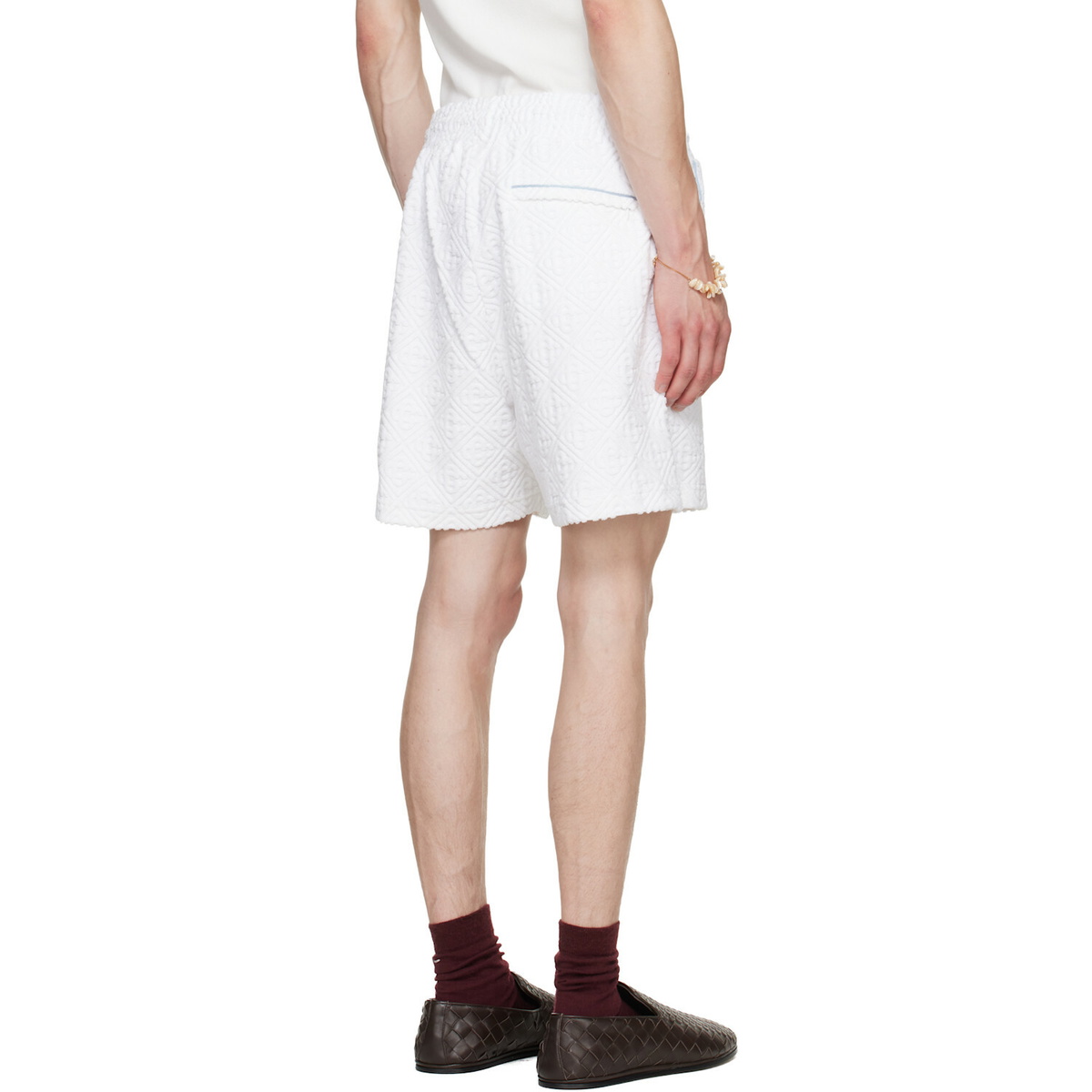 Casablanca White Towelling Shorts