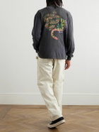 READYMADE - Distressed Printed Cotton-Jersey T-Shirt - Gray