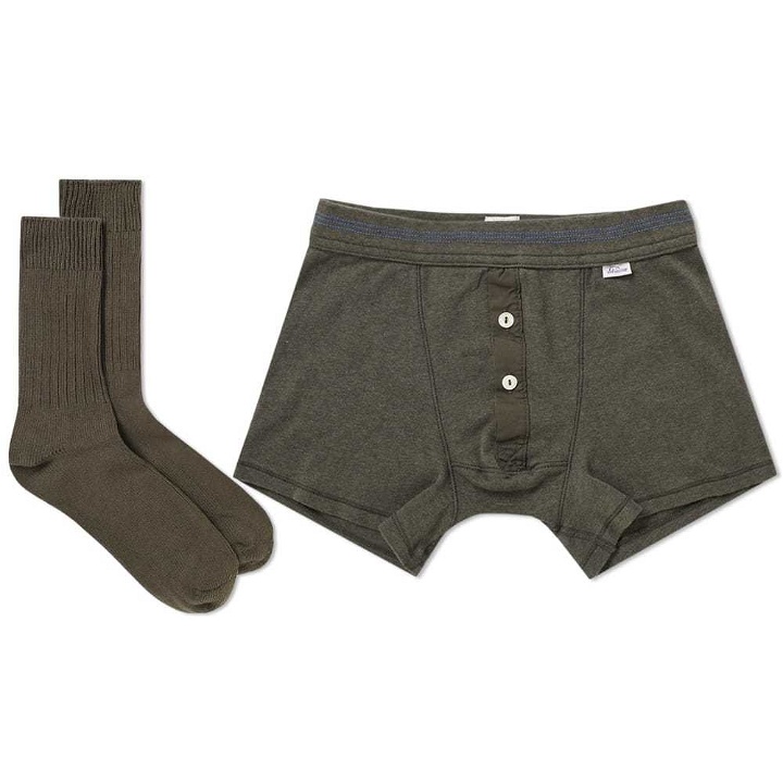 Photo: Schiesser Boxer Short and Sock Pack Green