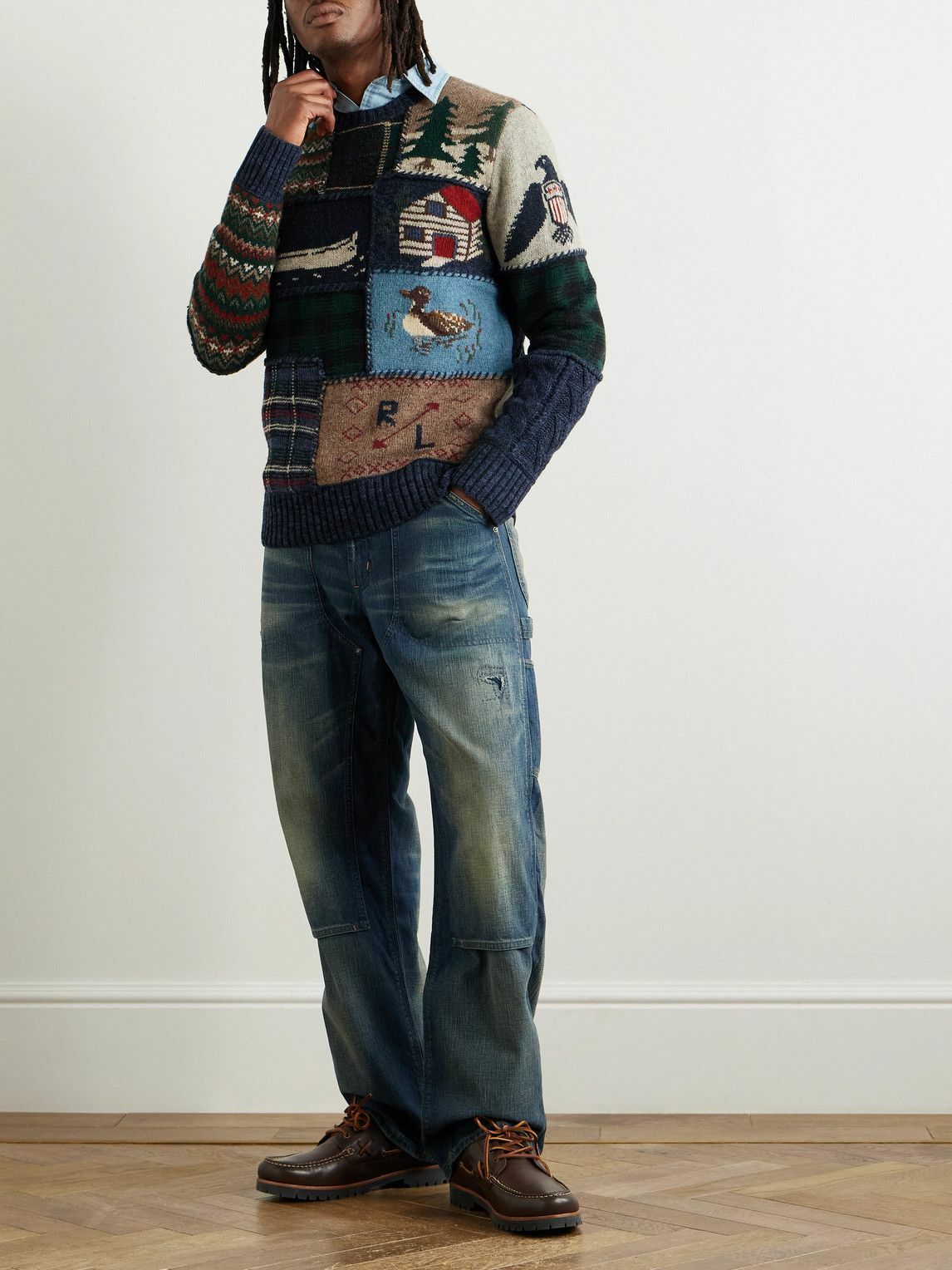 Polo Ralph Lauren - Polo Country Patchwork Jacquard-Knit Wool and