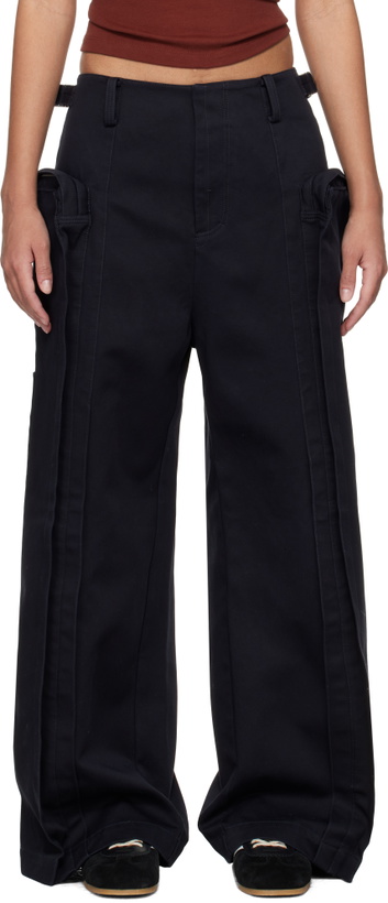 Photo: Fax Copy Express Black Vertical Pocket Cargo Pants