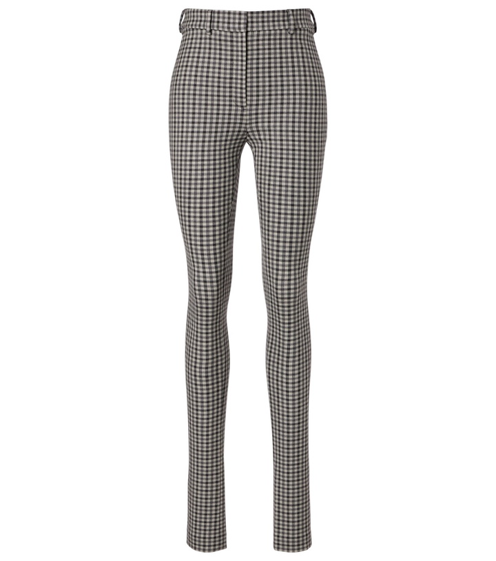 Photo: Acne Studios Checked wool-blend slim pants