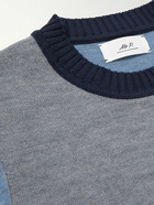 Mr P. - Colour-Block Merino Wool Sweater - Gray