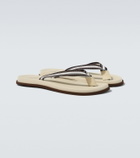 Brunello Cucinelli Striped thong sandals