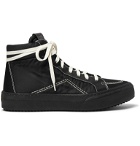 Rhude - V1 Leather-Trimmed Nylon High-Top Sneakers - Black