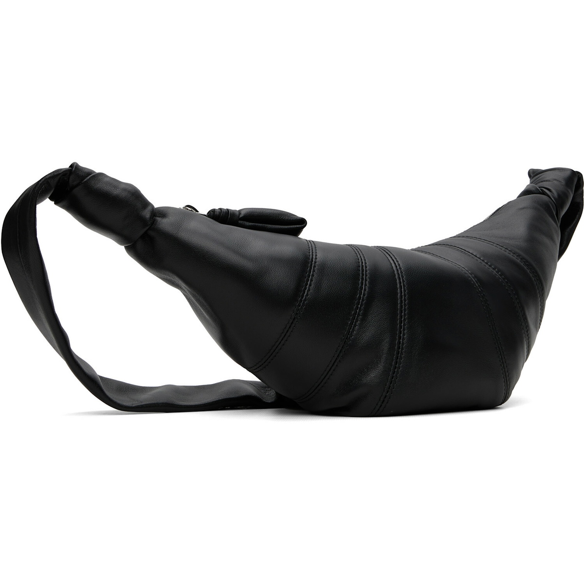 LEMAIRE Black Small Croissant Leather Bag