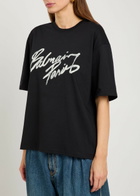Balmain Logo-print Cotton T-shirt Black And White