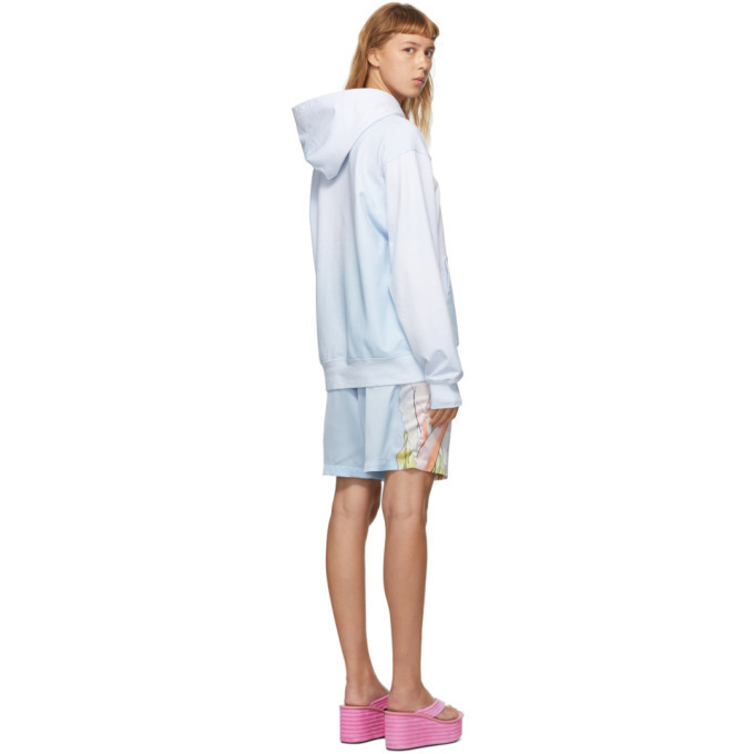 Im Sorry by Petra Collins SSENSE Exclusive Blue and White Graphic Pullover Hoodie