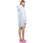 Im Sorry by Petra Collins SSENSE Exclusive Blue and White Graphic Pullover Hoodie