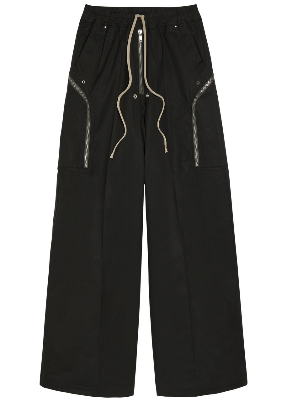 Rick Owens Heizer Belas Cotton-poplin Trousers Black
