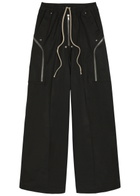 Rick Owens Heizer Belas Cotton-poplin Trousers Black